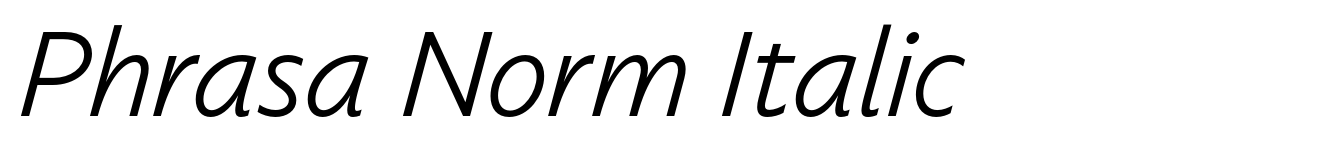 Phrasa Norm Italic